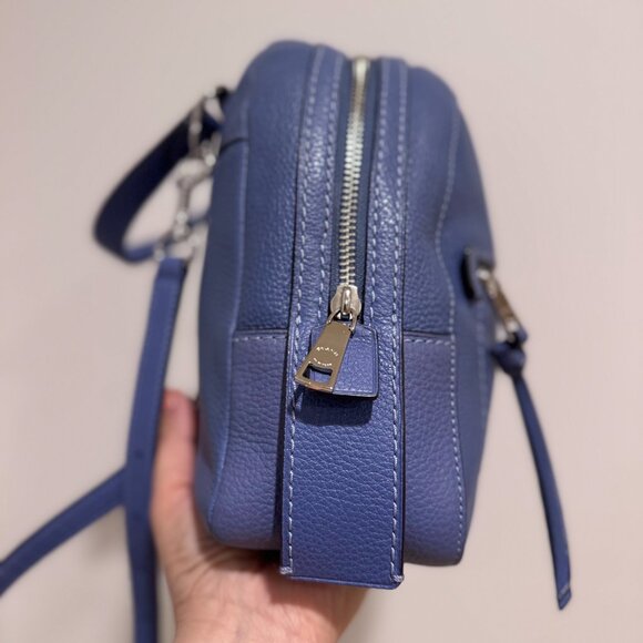 Coach Mini Charlie Rucksack Leather Backpack Blue Silver Hardware - Picture 3 of 13